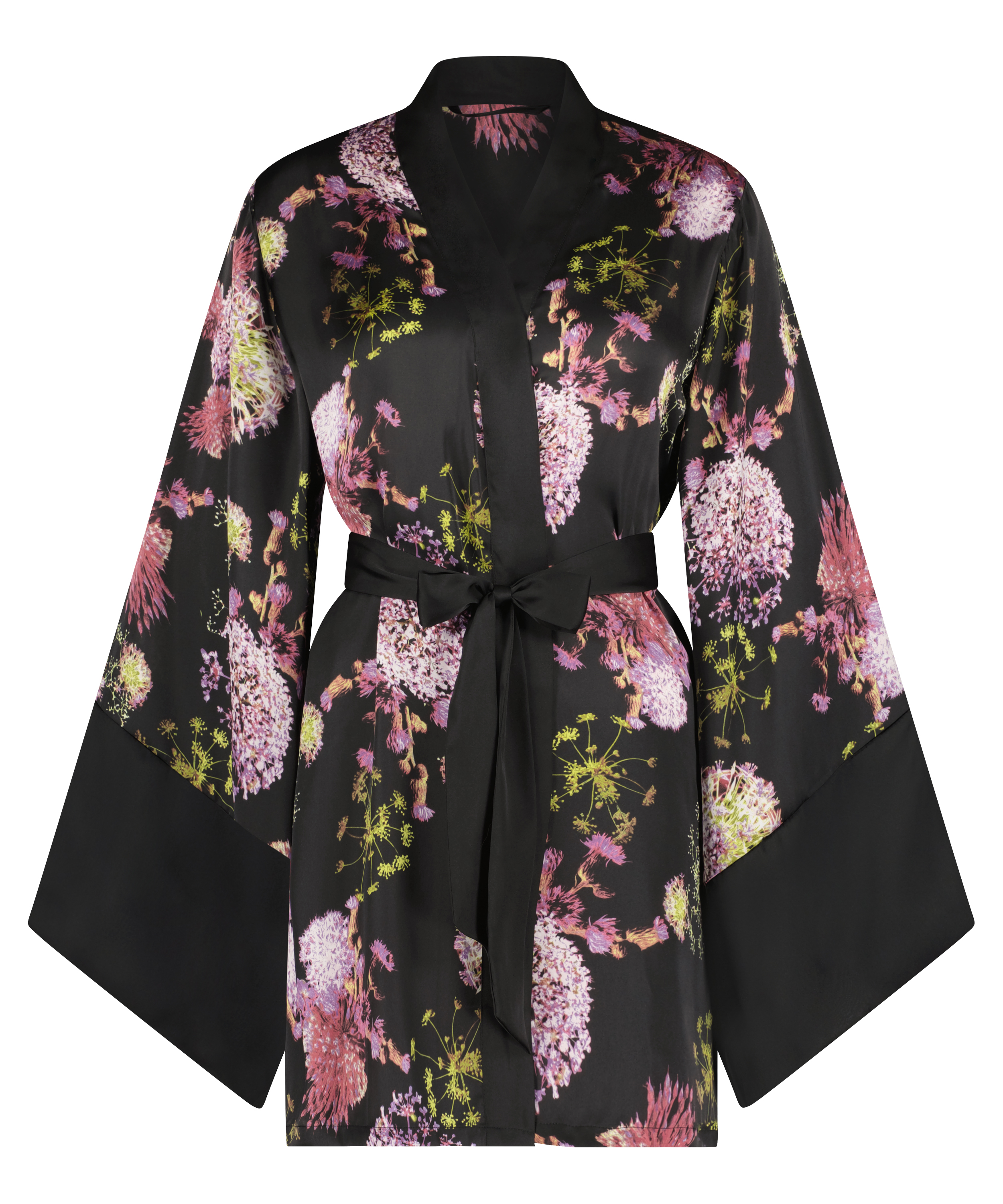 Satynowe kimono, Czarny, main