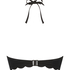 G&oacute;ra od bikini push-up z fiszbinami, z falowanym brzegiem, miseczki A &ndash; E, Czarny