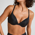 Usztywniony biustonosz push-up z fiszbinami Smooth, Czarny