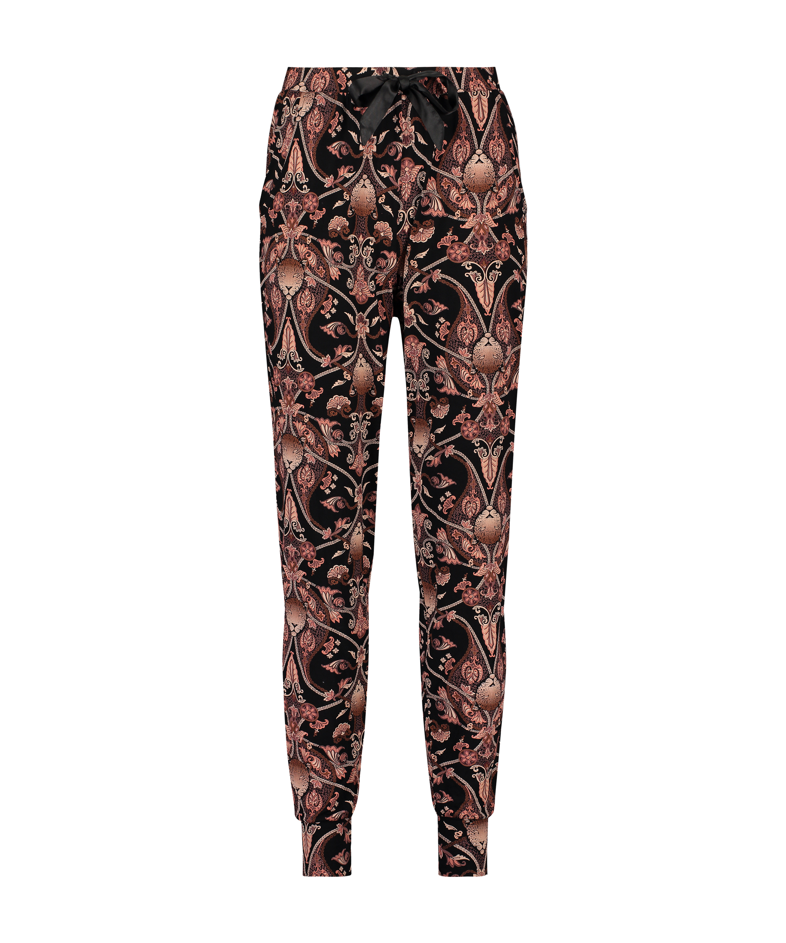 Dżersejowe spodnie od piżamy, Czarny, main