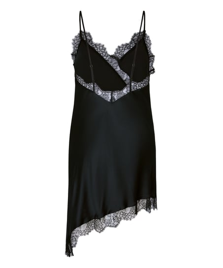 Slipdress Asymmetric, Czarny