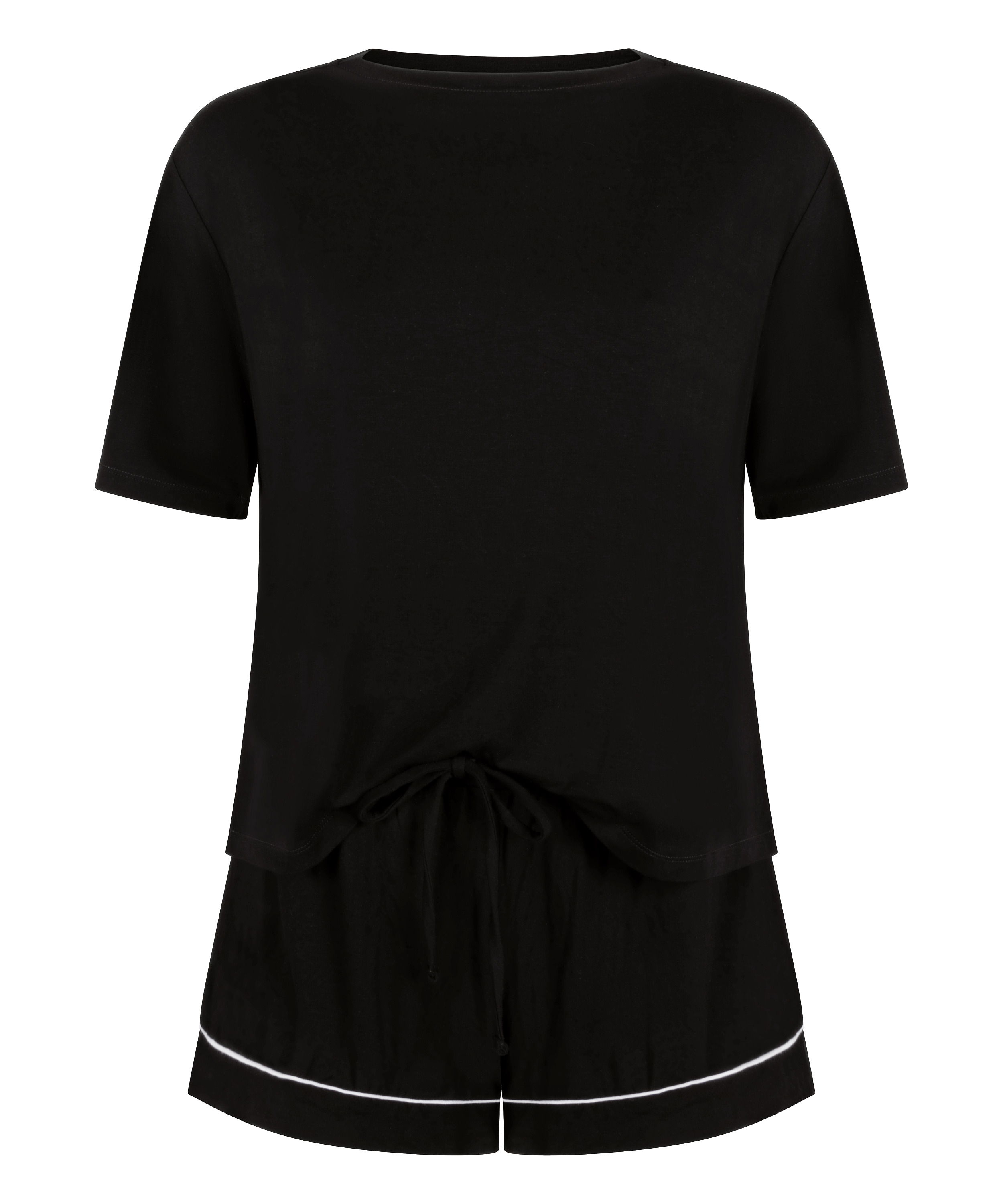 Komplet Piżamy Jersey Essential, Czarny, main