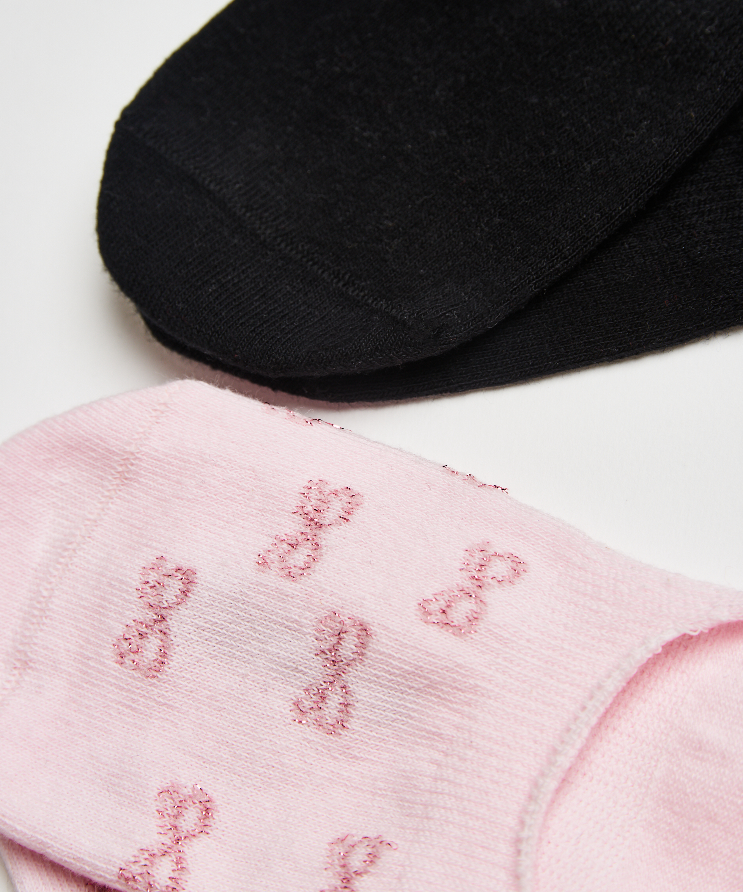 Zestaw 2 par skarpetek stopek, Różowy, main