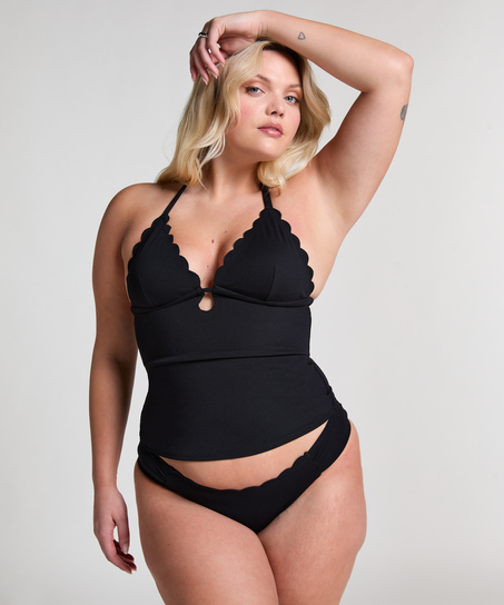 Majtki Bikini Rio Scallop, Czarny