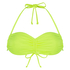 Krótki marszczony top bikini Glow, Żółty