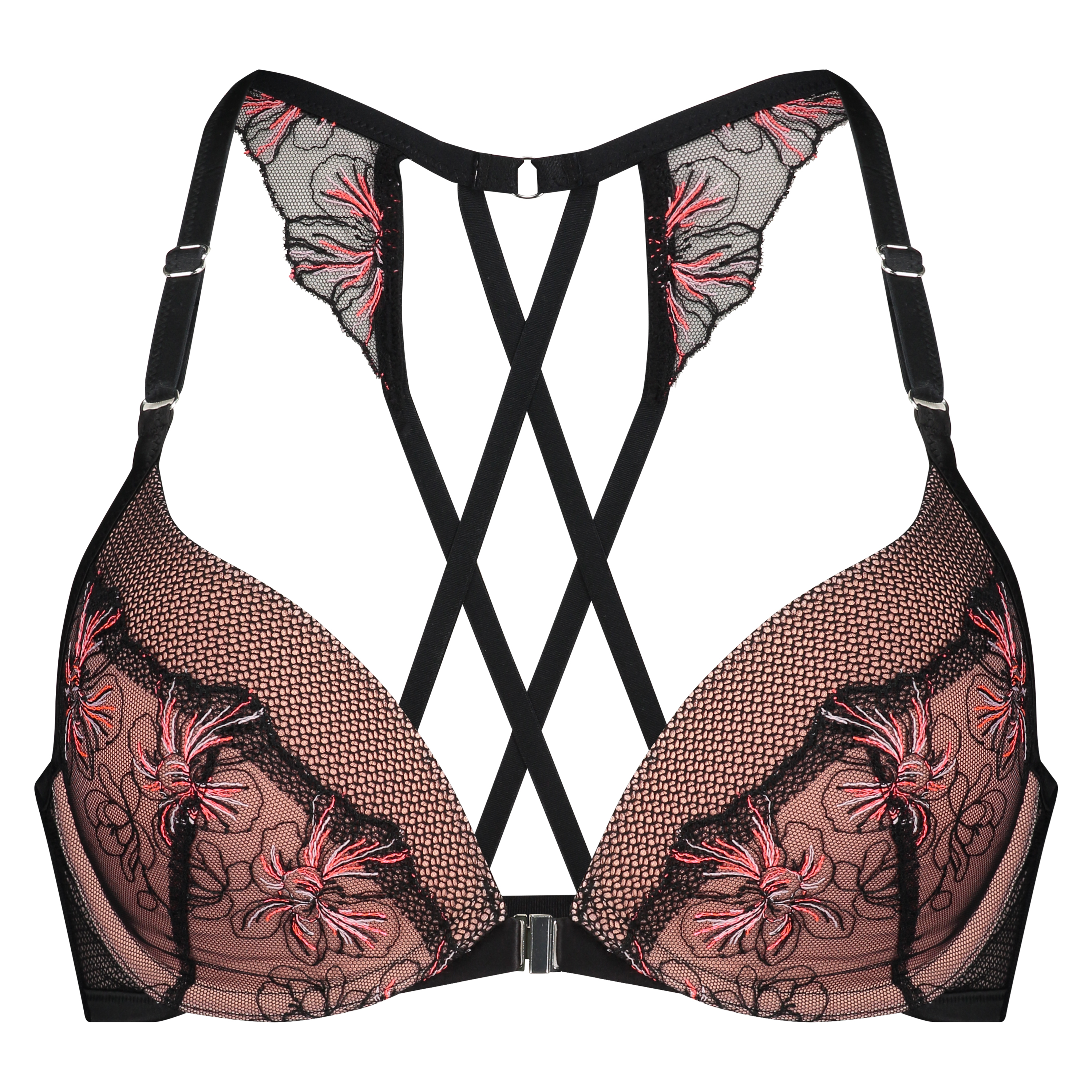 Padded Push-Up Underwired Bra Duckie, Czarny, main