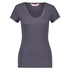 Ribbed Short-Sleeved V-Neck Pyjama Top, Szary