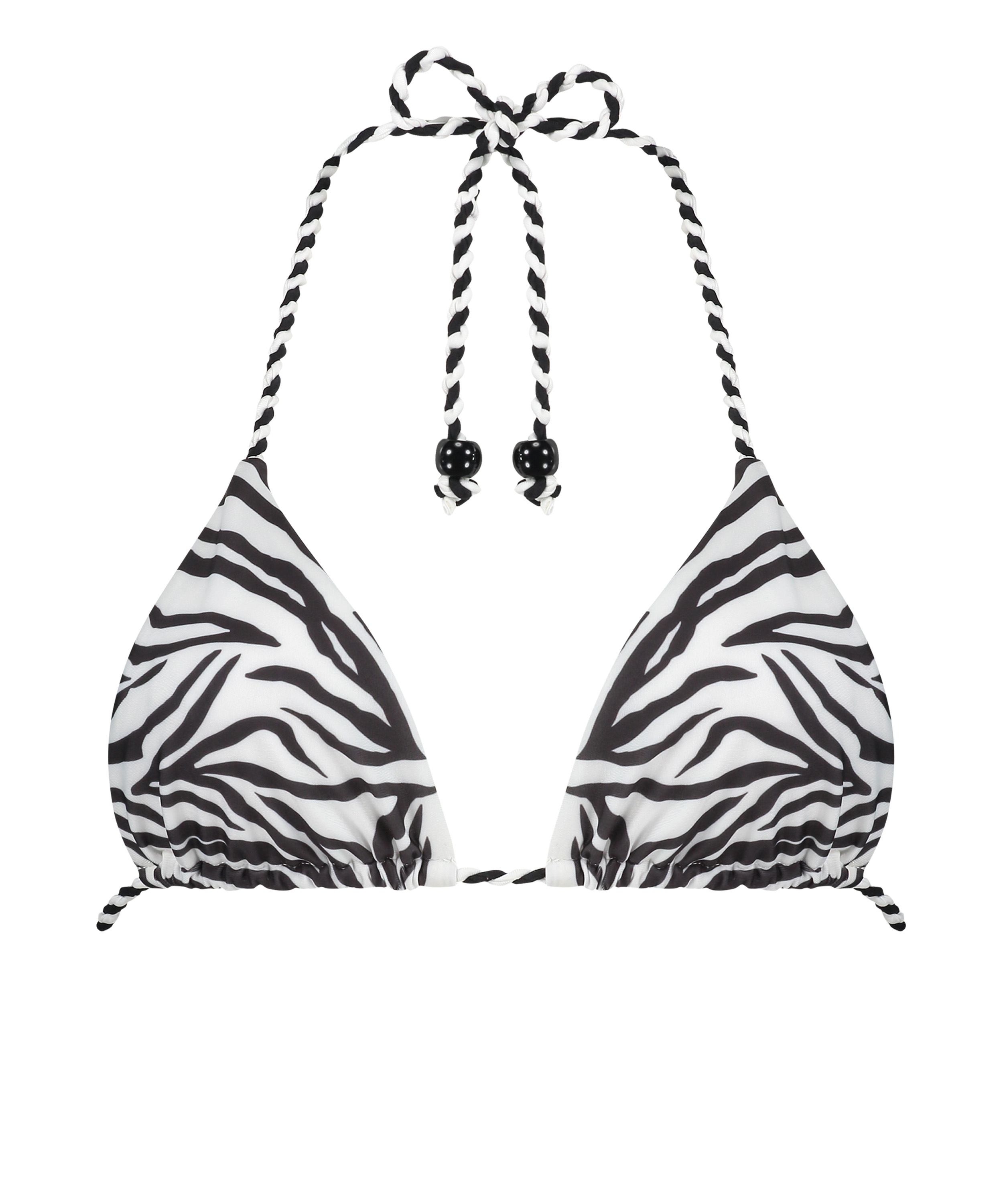 G&oacute;ra od bikini w kształcie tr&oacute;jkąta w zebrę Doha, Biały, main