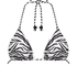 G&oacute;ra od bikini w kształcie tr&oacute;jkąta w zebrę Doha, Biały