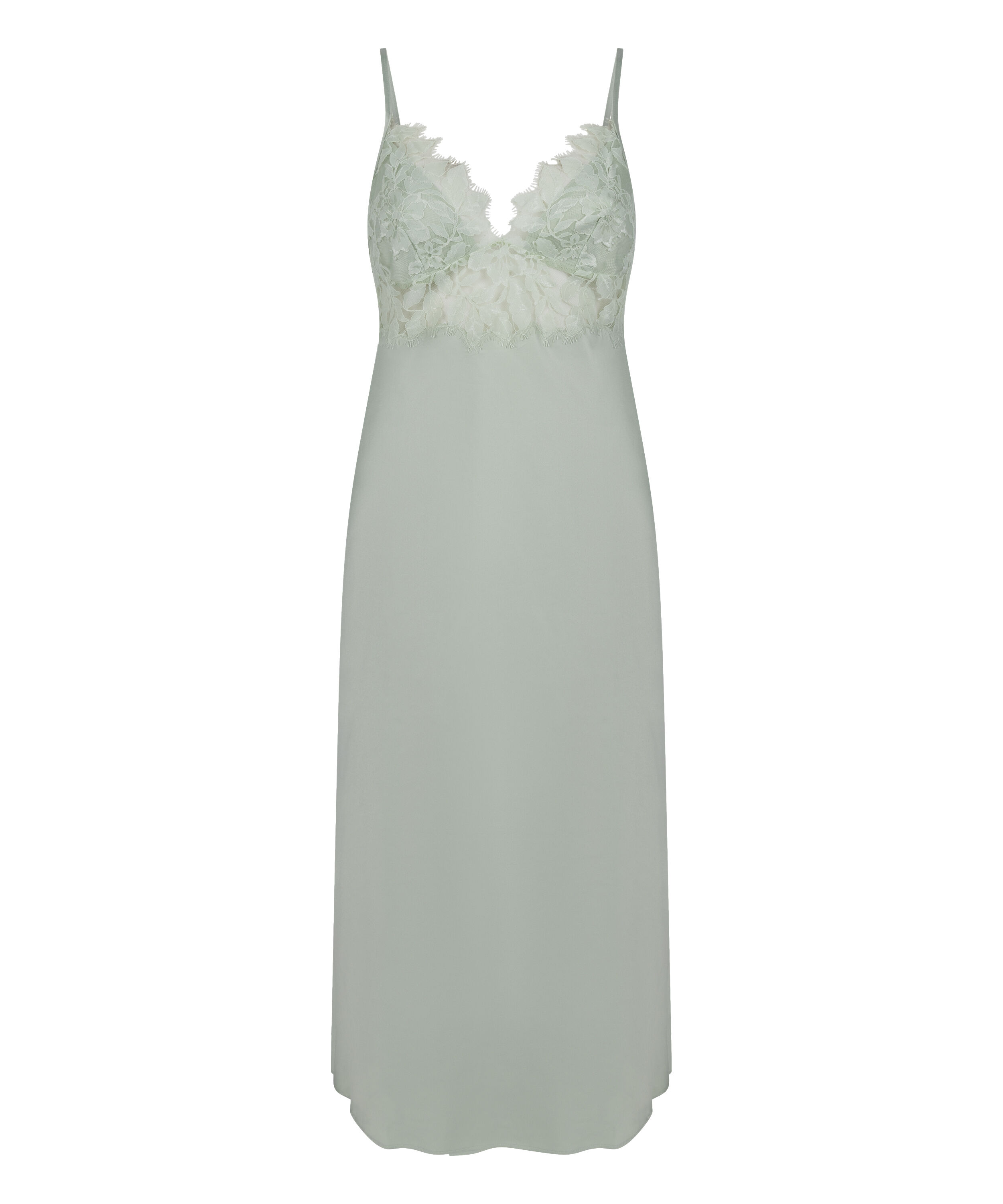 Satynowa Koszula Nocna Malou, Zielony