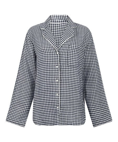 Top piżamowy Flanel Essentials, Niebieski