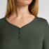 Bluza piżamowa Henley z długim rękawem, Zielony