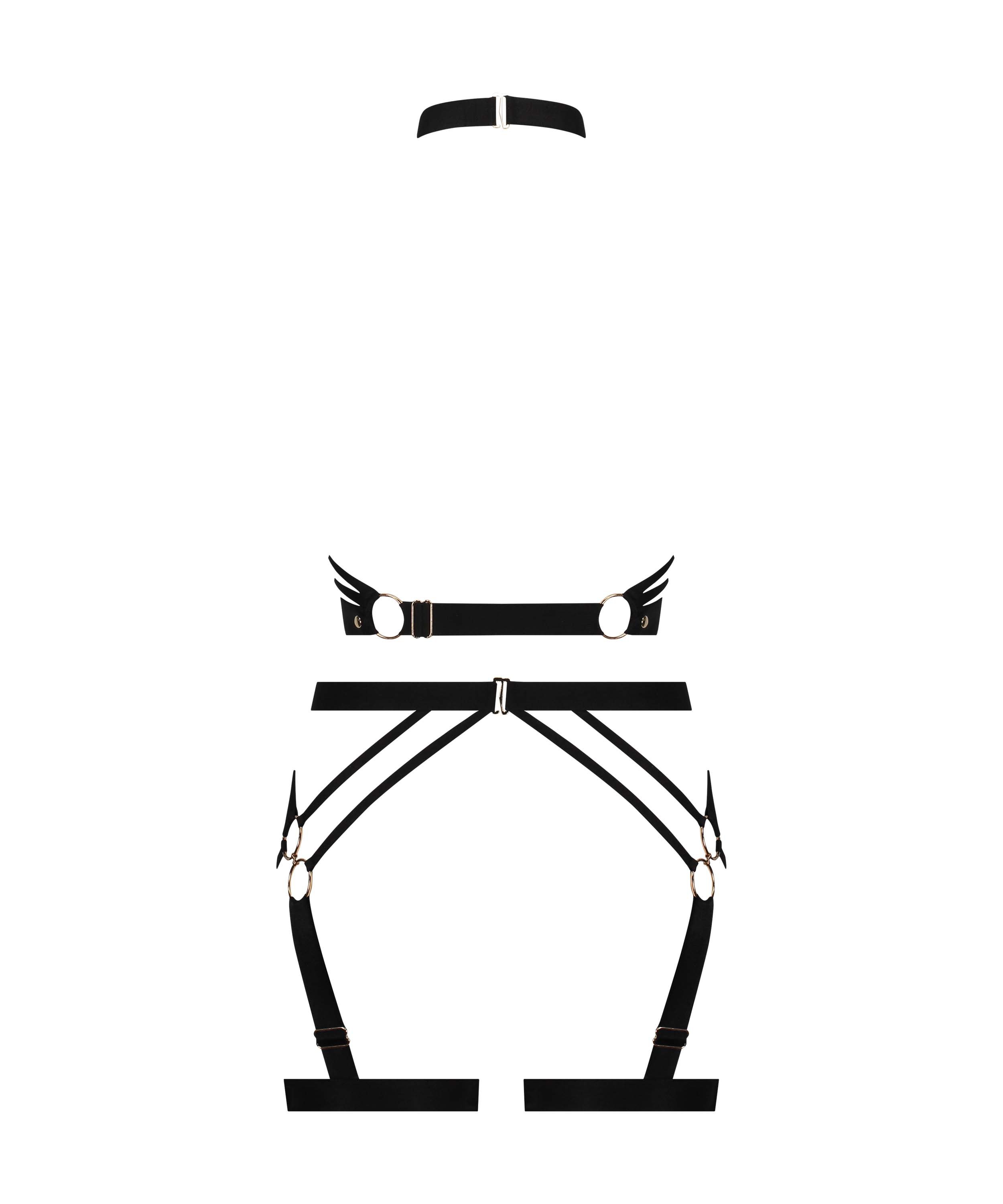 Private Uprząż ze sztucznej sk&oacute;ry, Czarny, main