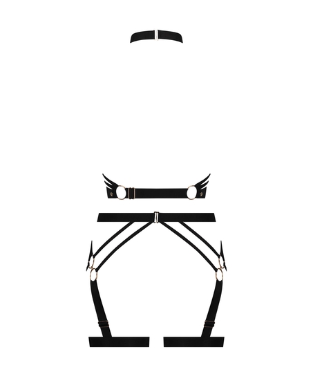 Private Uprząż ze sztucznej sk&oacute;ry, Czarny