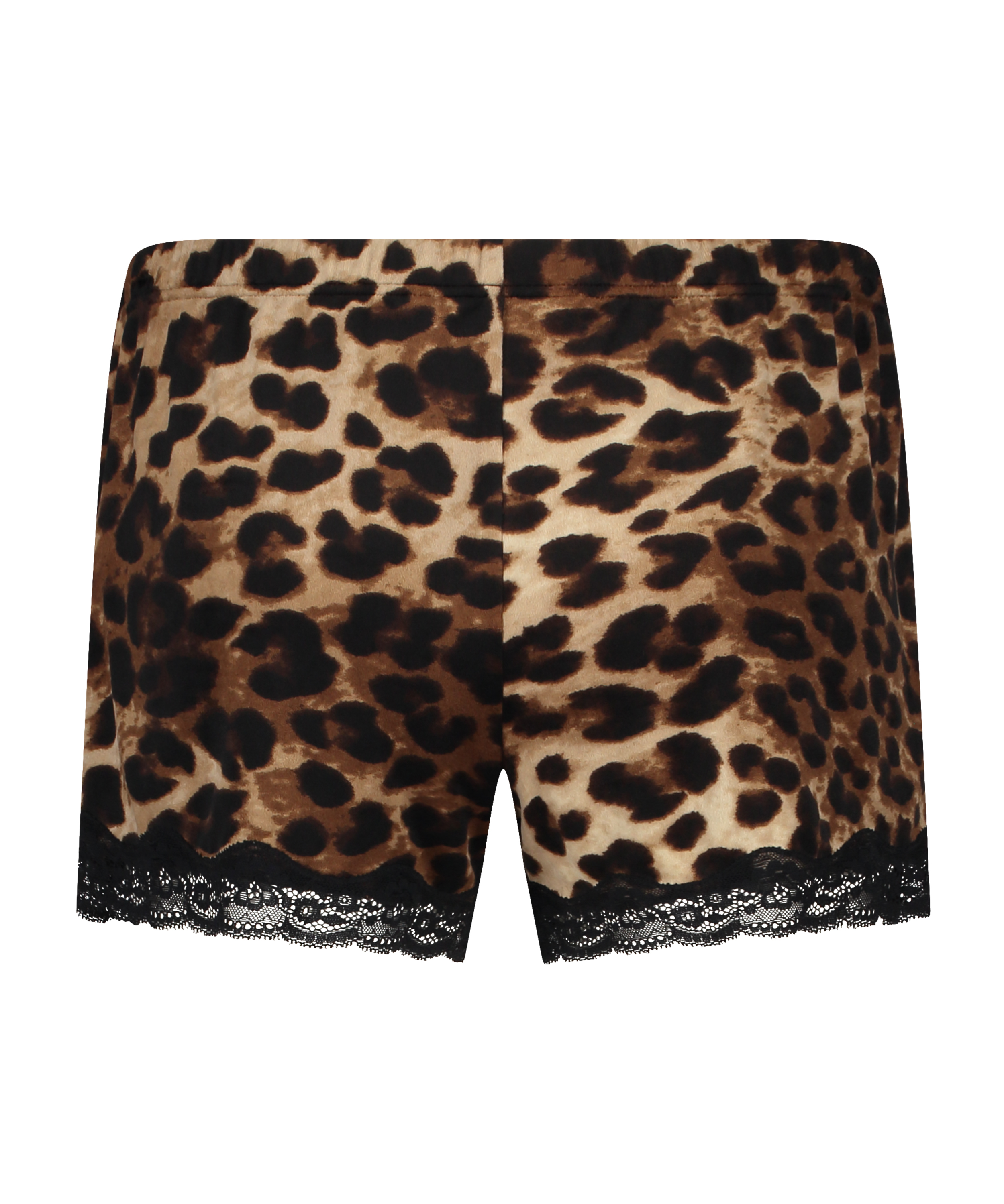 Velvet Shorts Leopard, Czarny, main