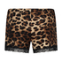 Velvet Shorts Leopard, Czarny