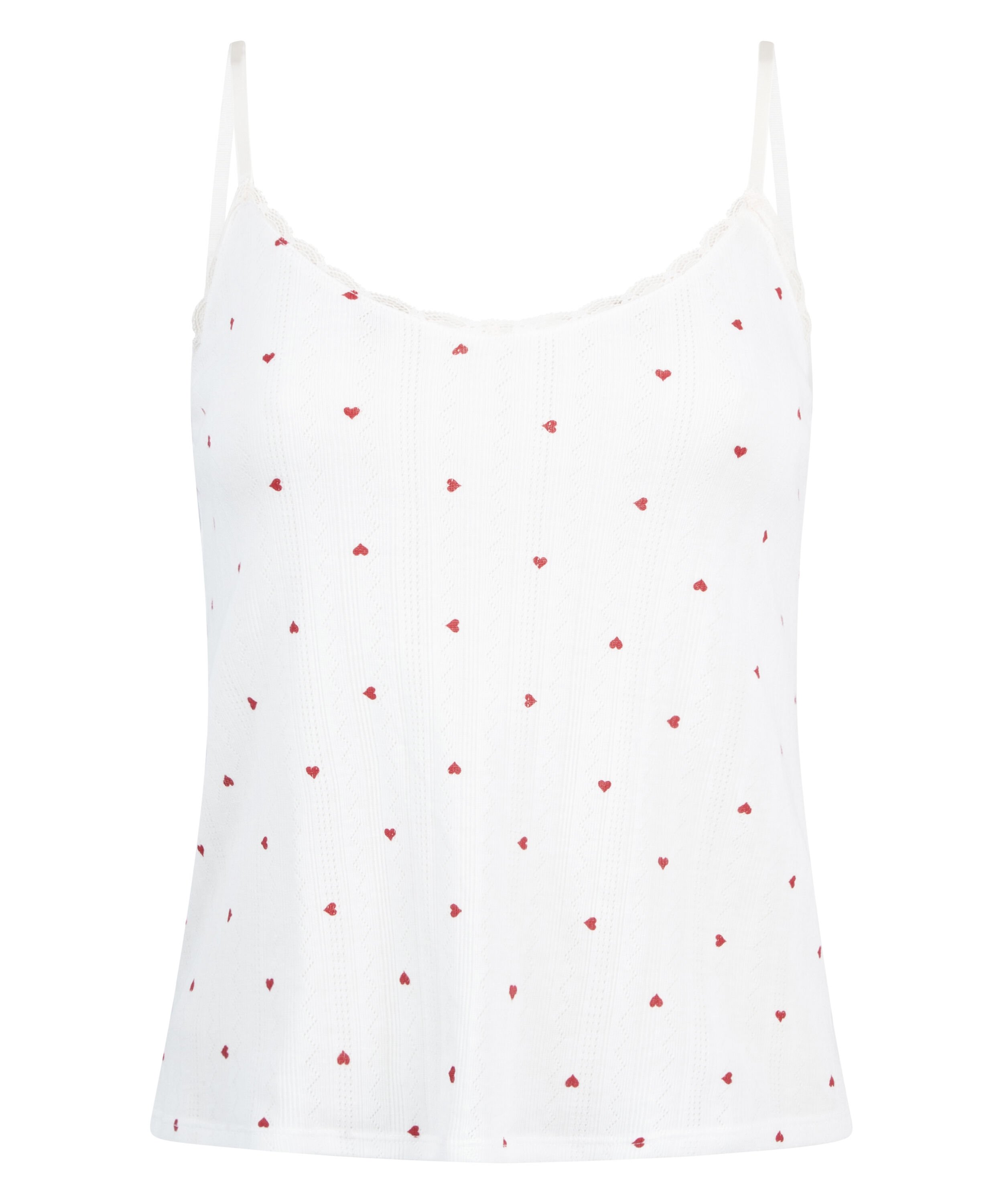 Cami lace top, Biały