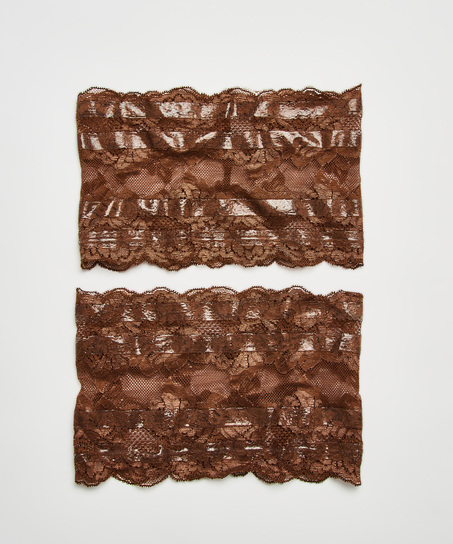 Koronkowe opaski na uda, Brązowy