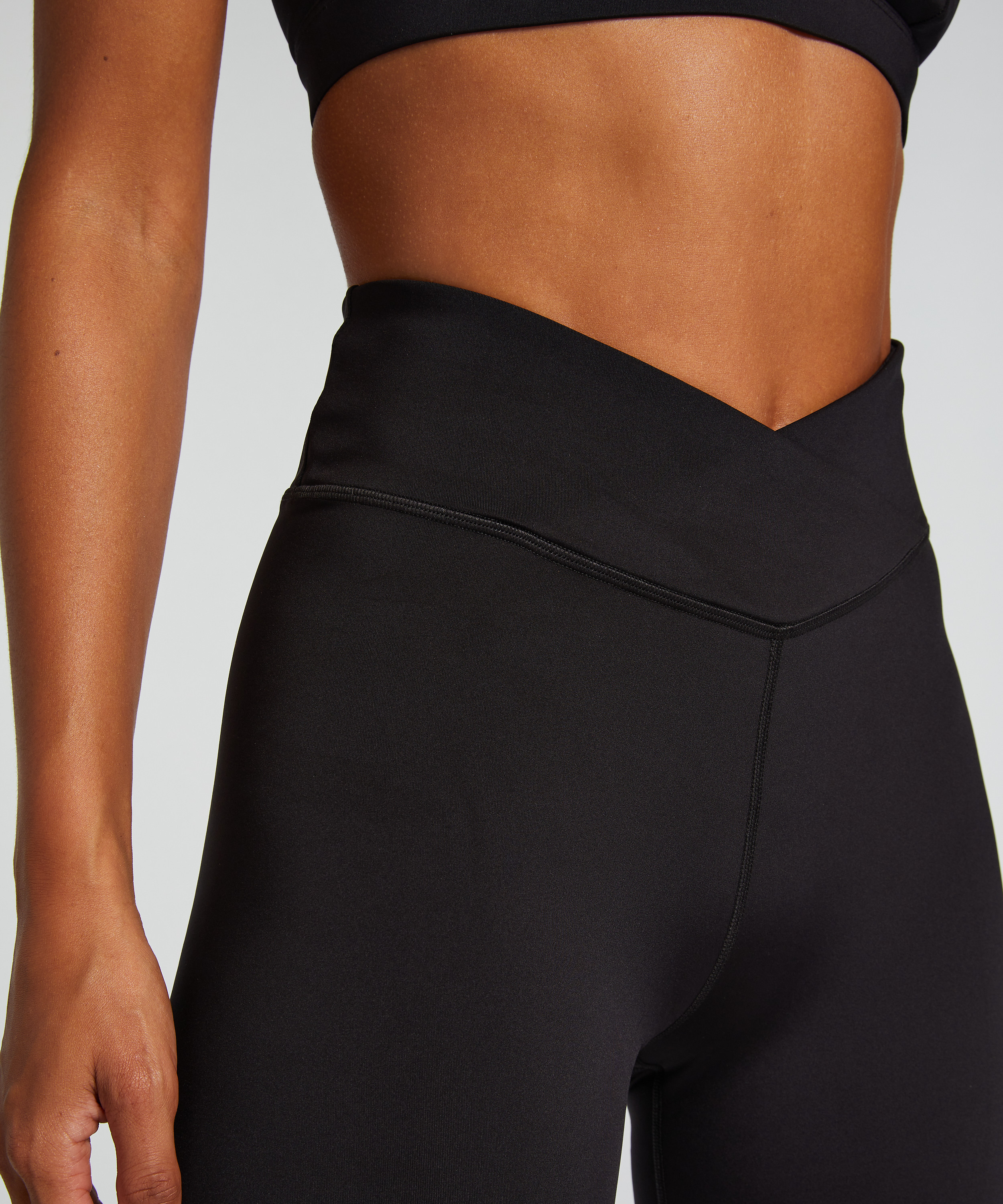Legginsy z wysokim stanem, Czarny, main