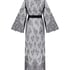 Długie kimono z koronką, Czarny