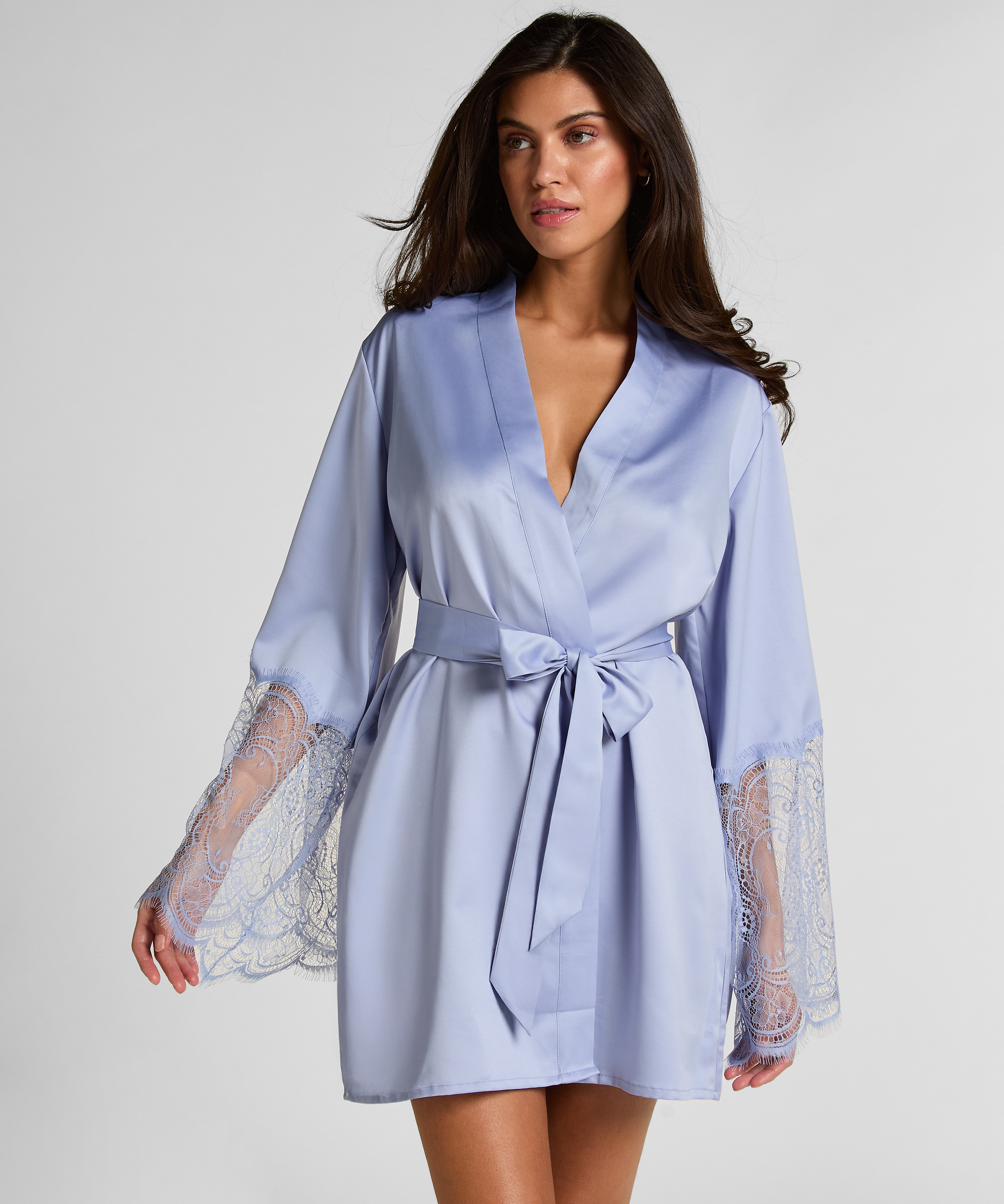 Satynowe kimono, Fioletowy, main