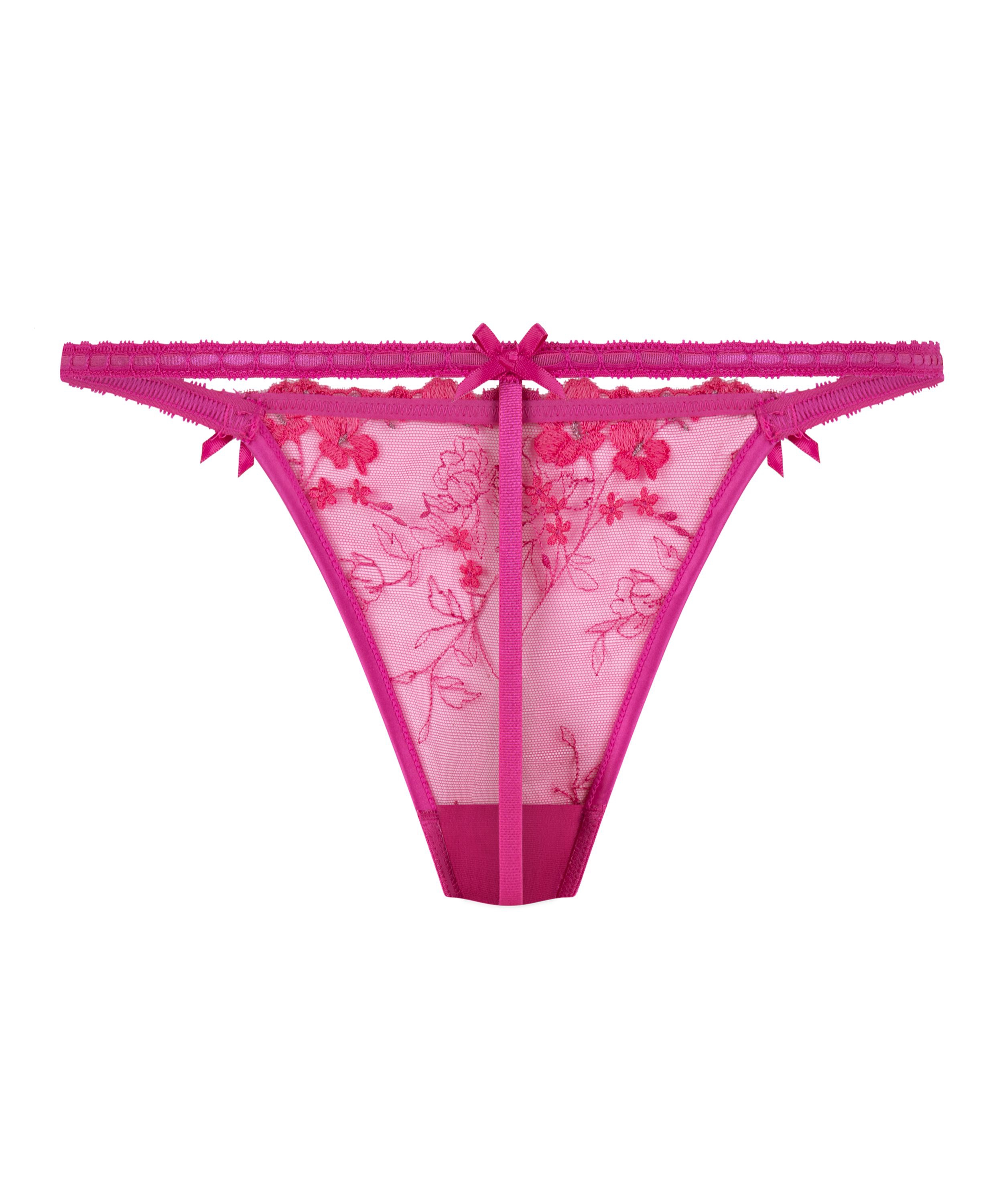 Stringi z wysokim wycięciem Peonie, R&oacute;żowy, main