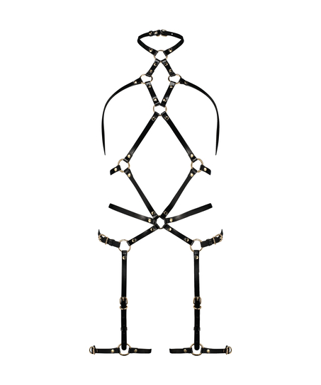 Private Uprząż ze sztucznej sk&oacute;ry, Czarny