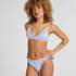 Mia Bralette - Tr&oacute;jkątny Biustonosz z Falbankami, Fioletowy