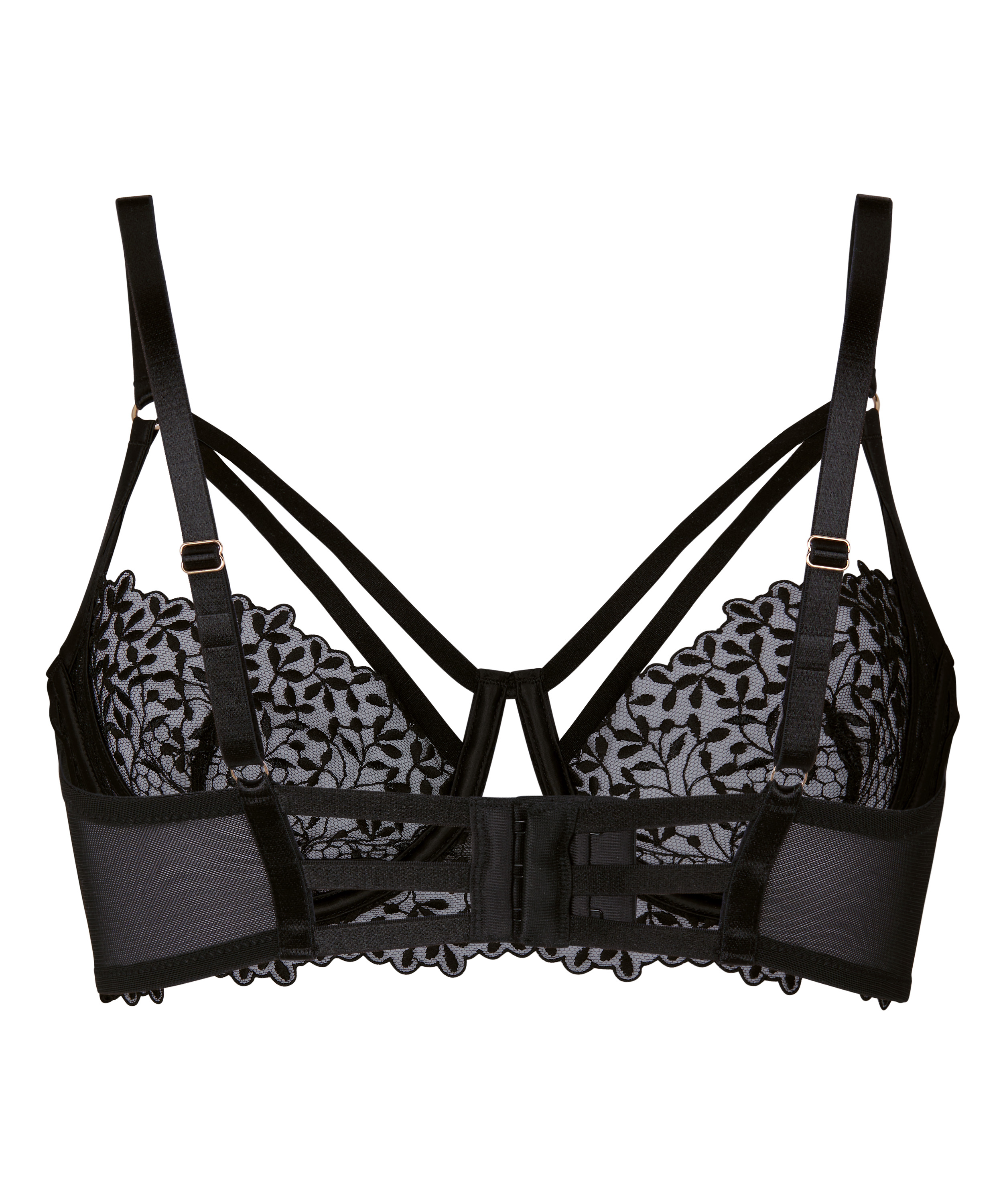 Biustonosz Longline Kristina z Fiszbinami Bez Wkładek, Czarny, main