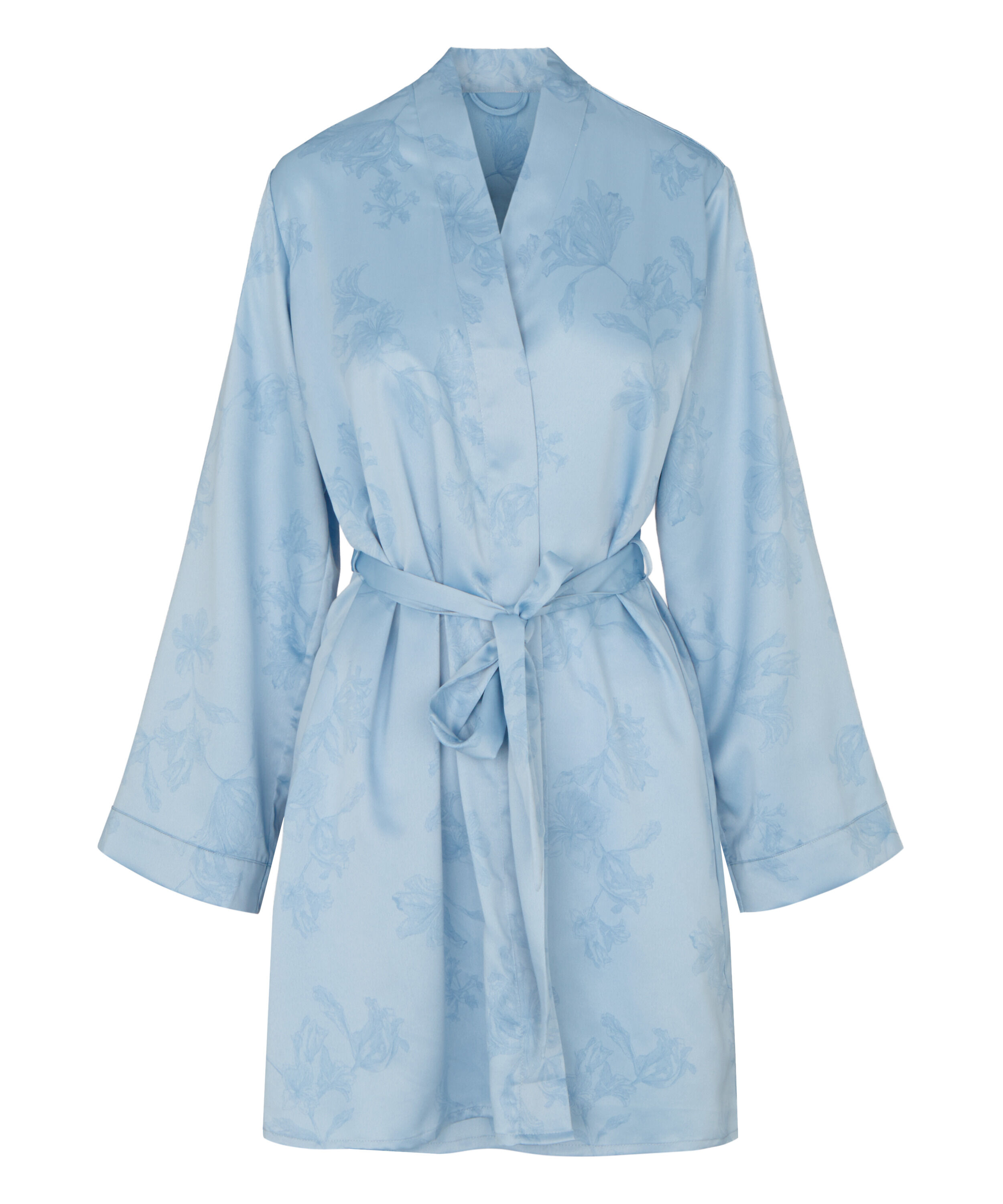 Kimono Kwiatowy Wz&oacute;r, Niebieski