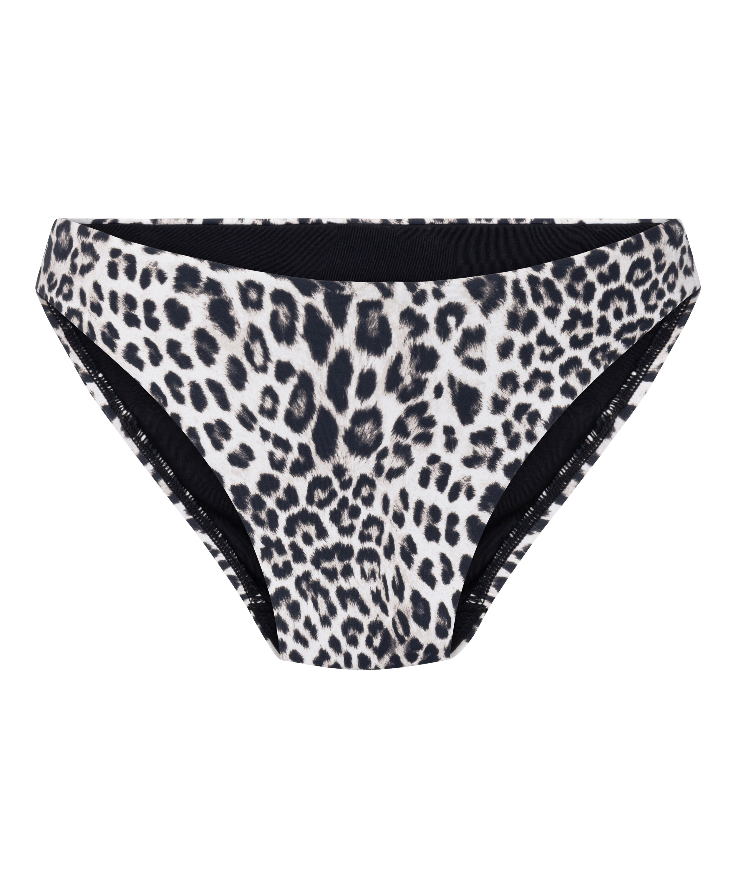 Figi Bikini Highleg Leopard, Czarny