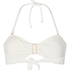 Niewyściełany Biustonosz Bikini z Fiszbinami Crinkle, Biały