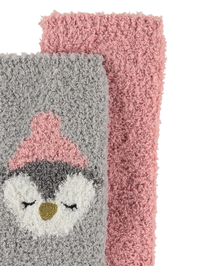 2 pary wygodnych skarpetek, Szary