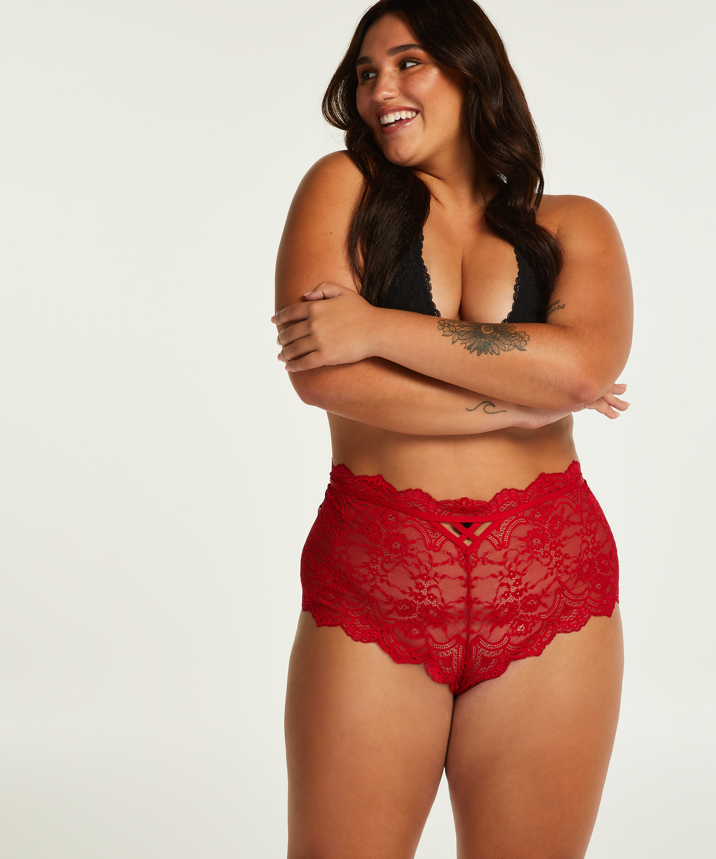 Bokserki Curvy May, Czerwony, main
