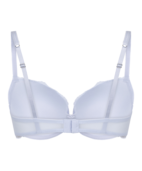 Biustonosz Miri z Fiszbinami i Wyści&oacute;łką &ndash; Romantyczna Koronka, Niebieski