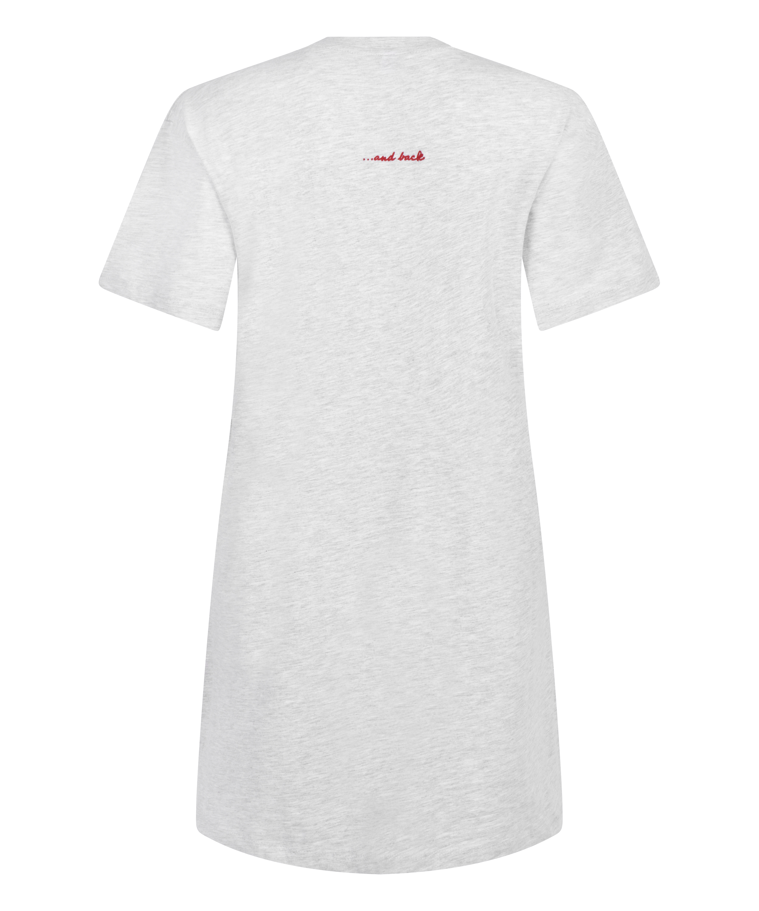 Koszula nocna z okrągłym dekoltem, Szary, main