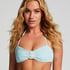 G&oacute;ra od bikini typu bandeau Crinkle, Niebieski