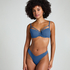 Usztywniany top bikini z fiszbinami Scallop, Niebieski