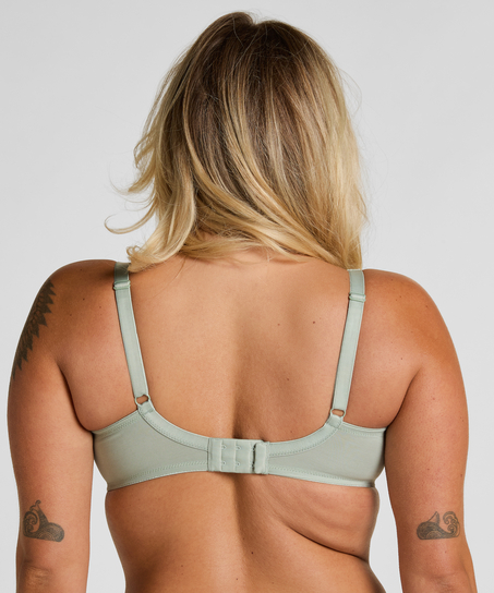 Nieusztywniany biustonosz minimizer z fiszbinami Nina, Zielony