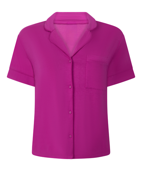Narzutka Essential z dżerseju z kr&oacute;tkim rękawem, R&oacute;żowy