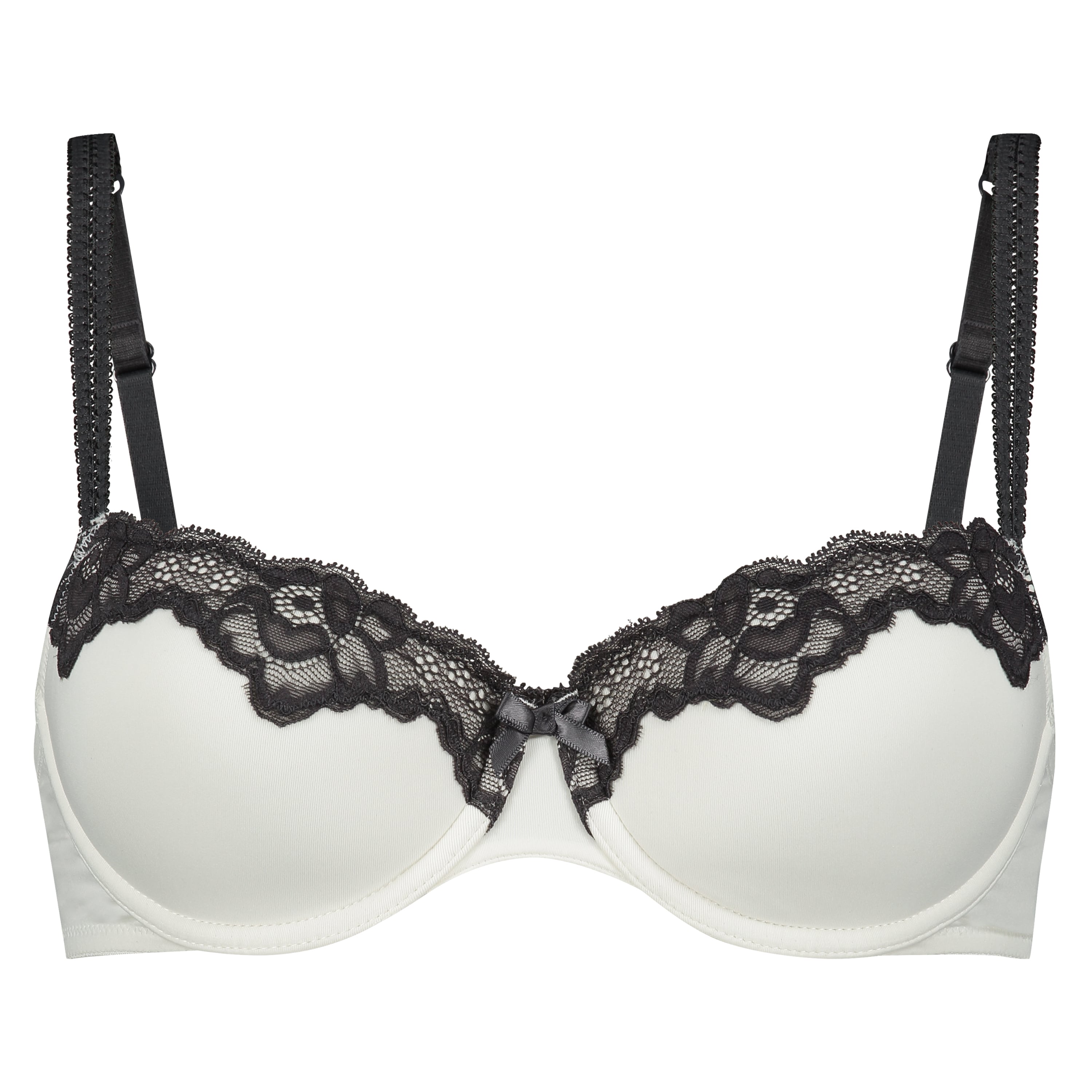 Biustonosz usztywniany z fiszbinami Secret Lace, Biały, main