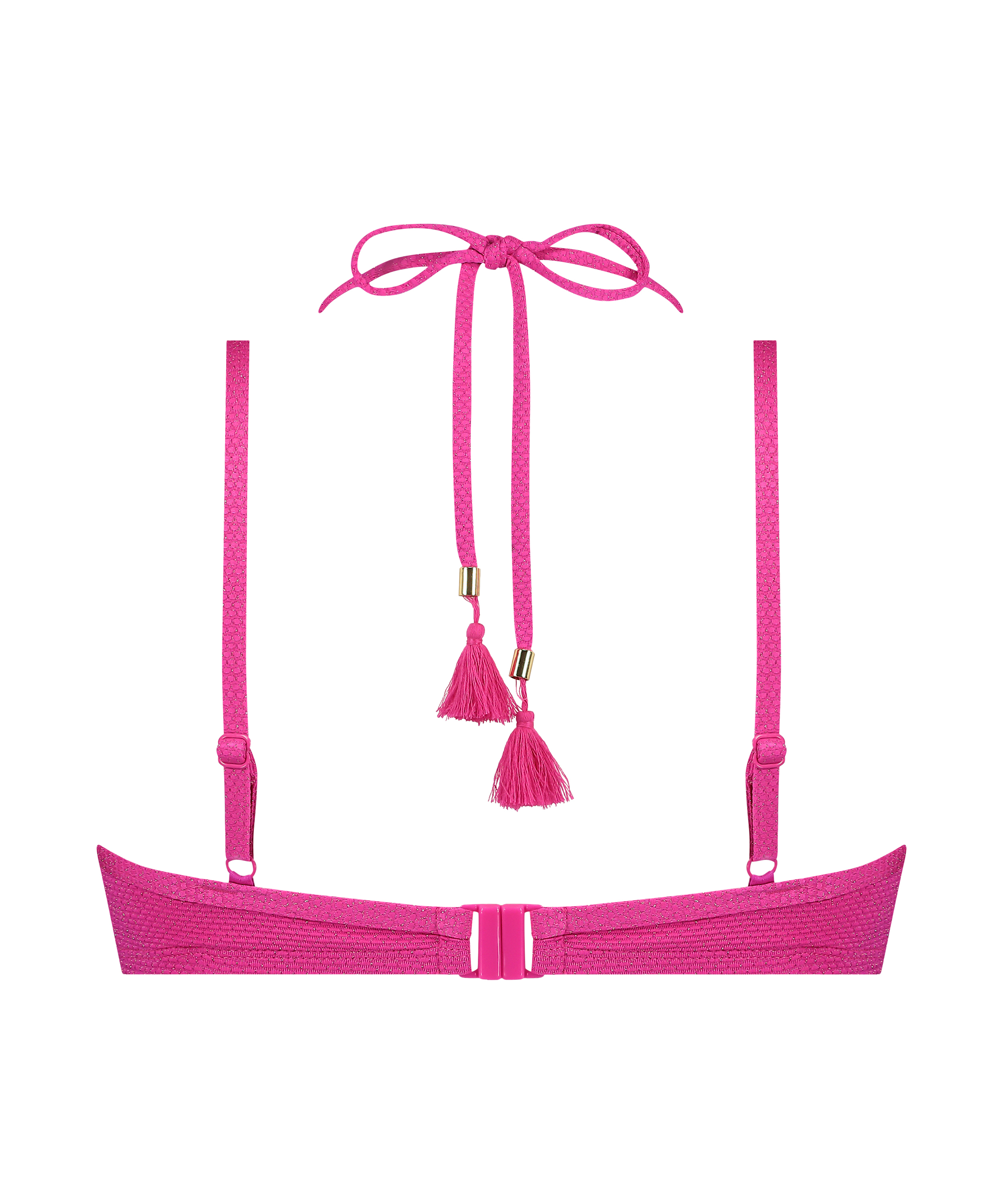 G&oacute;ra od bikini z lureksu w kształcie muszelki, R&oacute;żowy, main