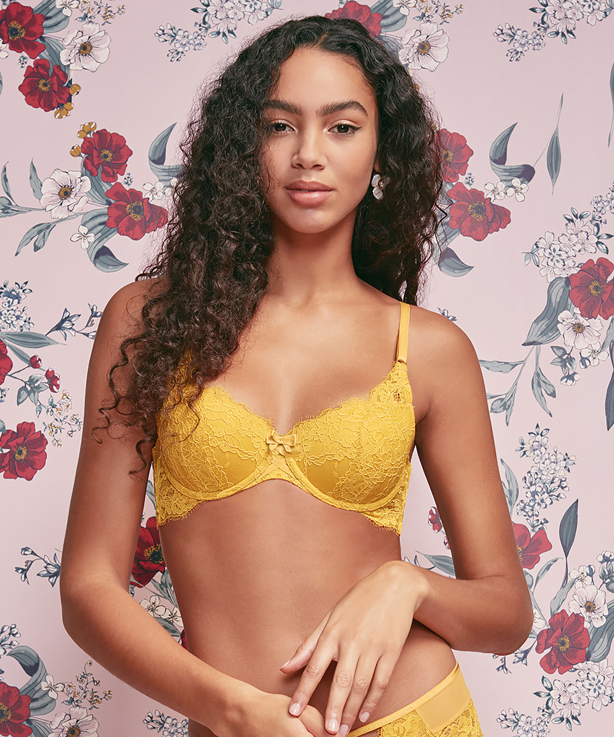 Imogen Padded Underwired Bra, Ż&oacute;łty