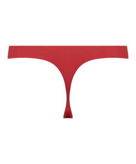 Niewidoczne pod ubraniem stringi z paseczkami i siateczką, Czerwony