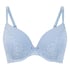 Usztywniony biustonosz push-up marki Cherry z fiszbinami, Niebieski
