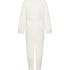 Onesie ze wzorem warkoczy z zamkiem błyskawicznym, Biały
