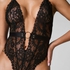 Body z otwartym krokiem Brandy Private, Czarny