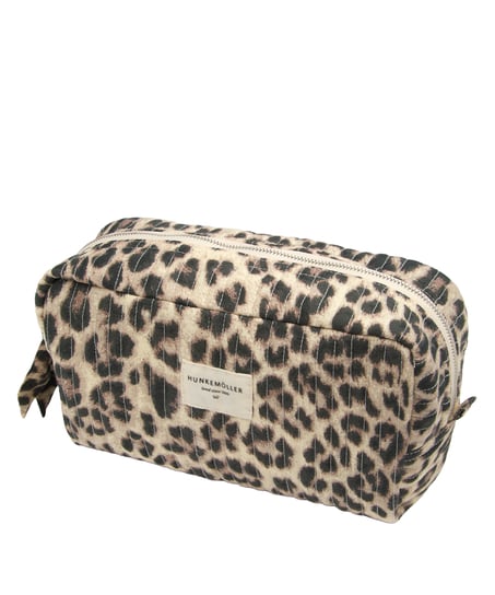 Kosmetyczka Duża Leopard, Beżowy
