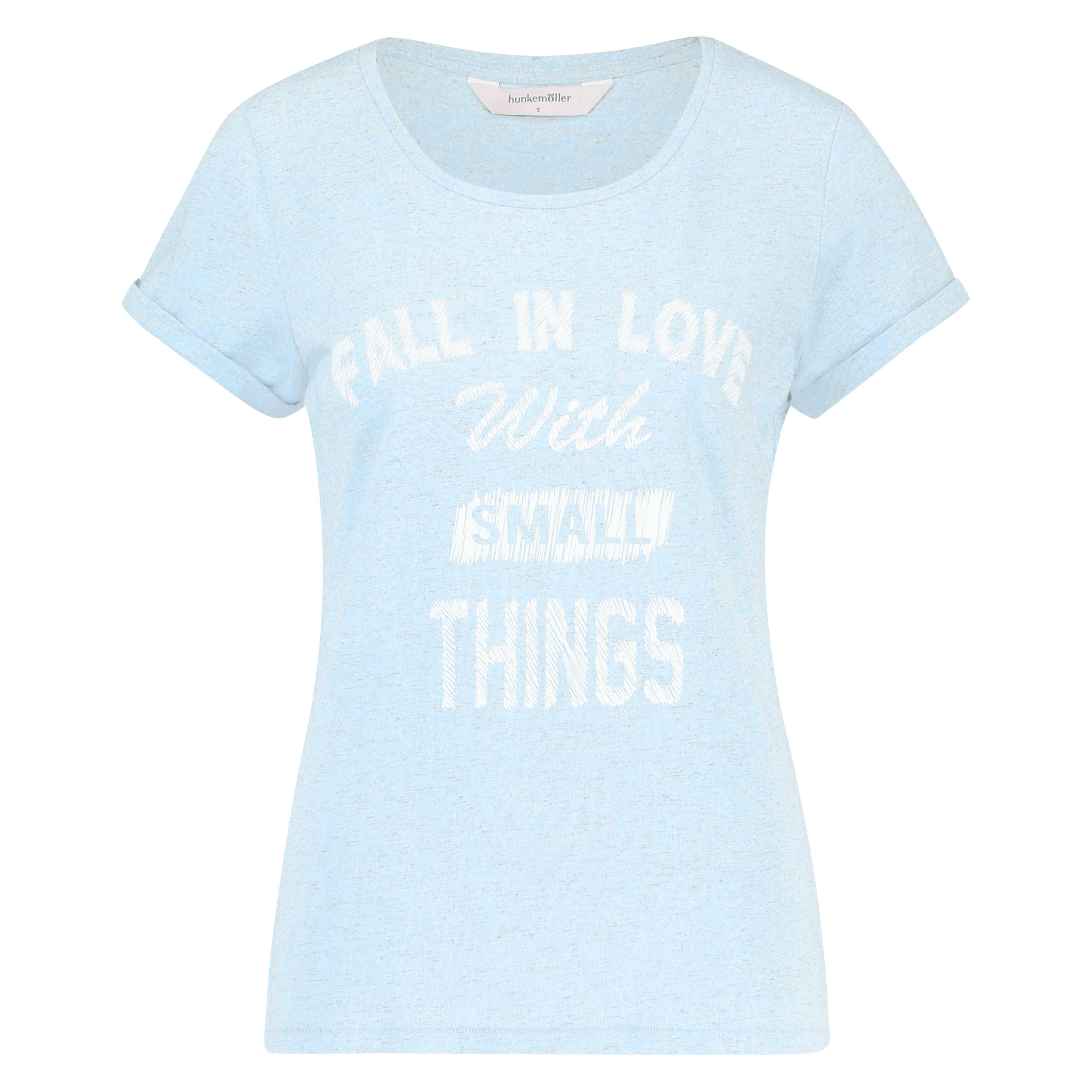 Chest Print SS Top, Niebieski, main