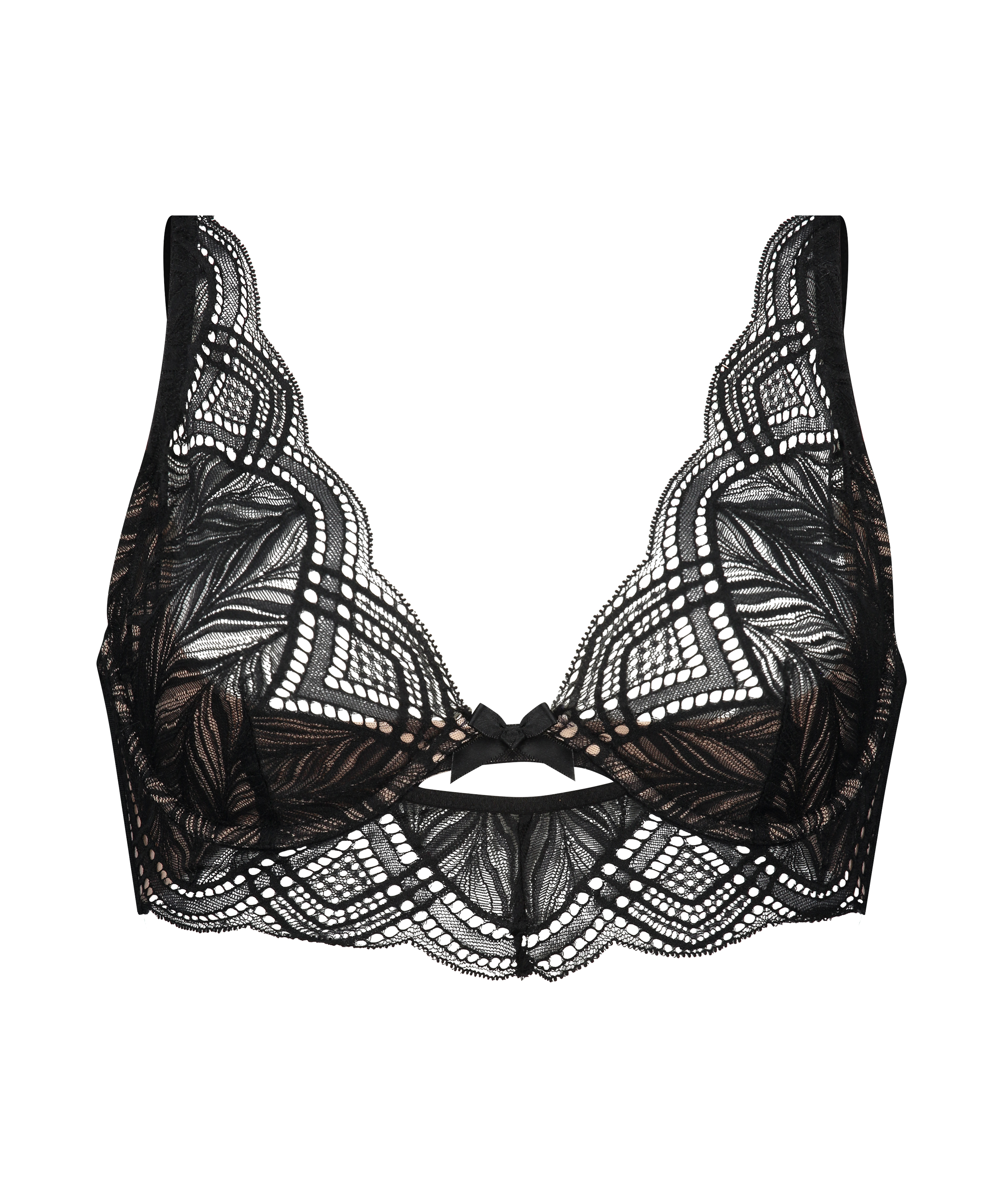 Nieusztywniony biustonosz z fiszbinami Bambini, Czarny, main